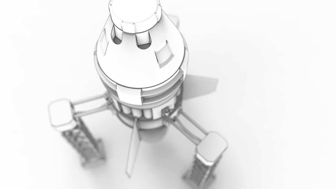 KSP Kerbal 2 Spaceship 3D print model_5