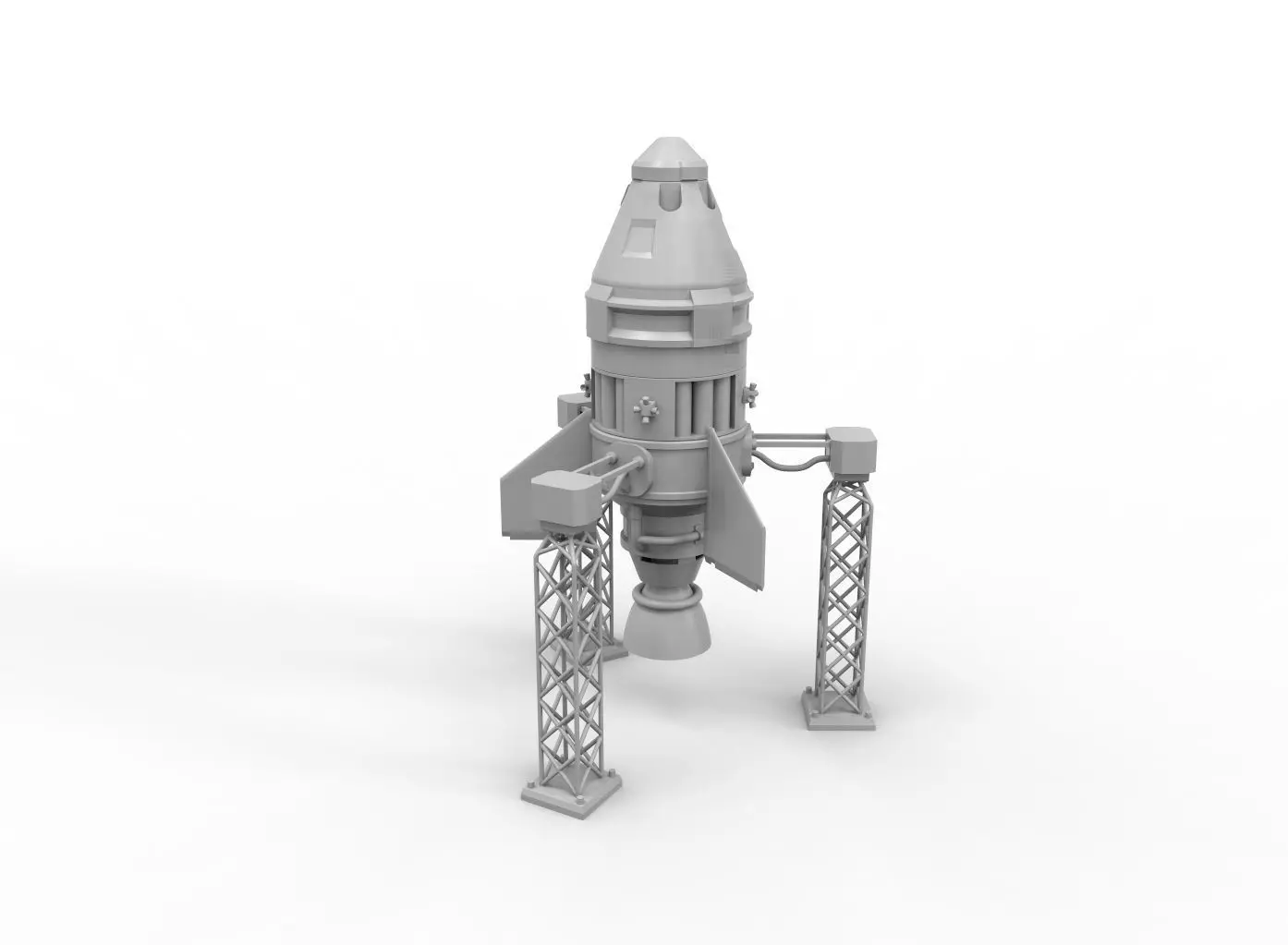 KSP Kerbal 2 Spaceship 3D print model_0