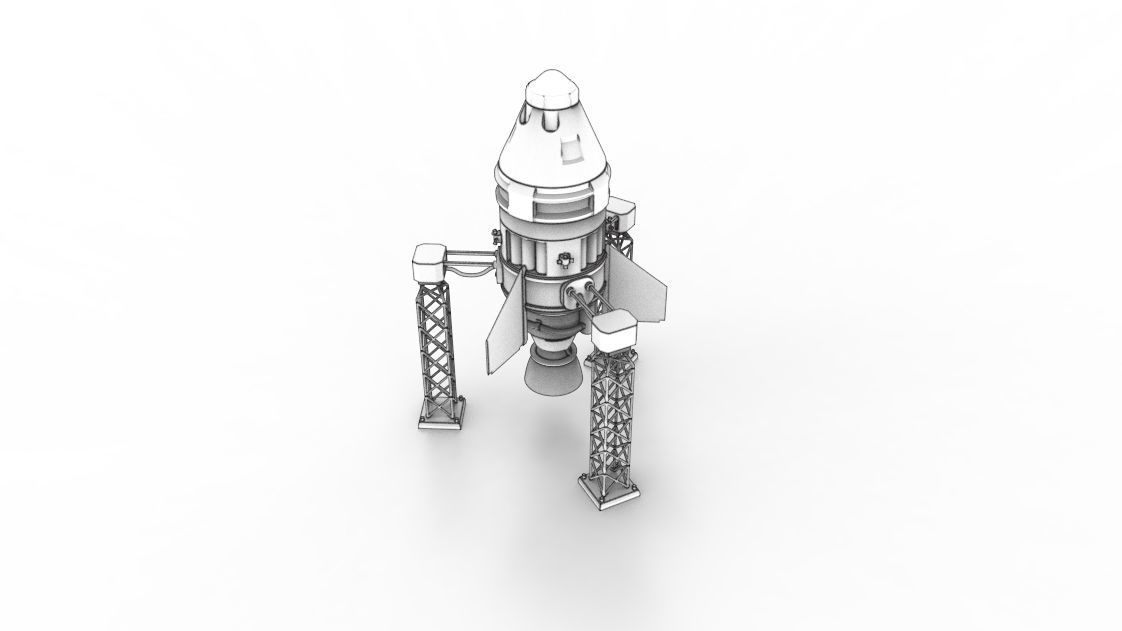 KSP Kerbal 2 Spaceship 3D print model_2