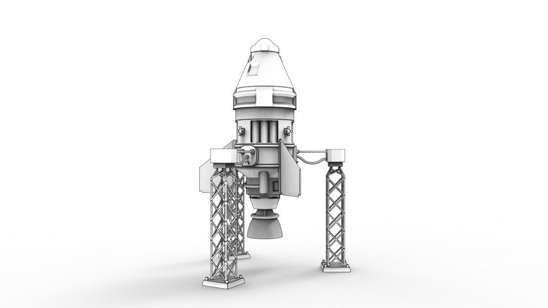 KSP Kerbal 2 Spaceship 3D print model_3