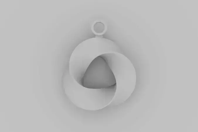 3D Mobius band keychain 3D print model
