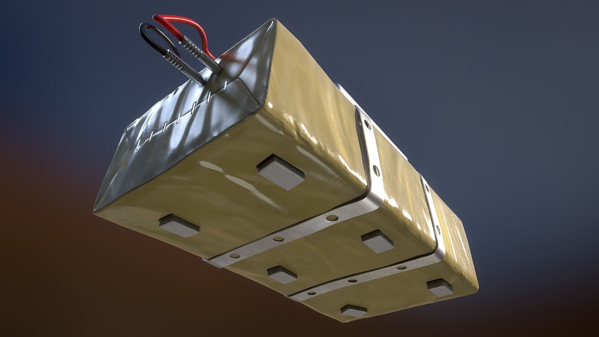 Plastique C4 Bomb Low-poly 3D model_5