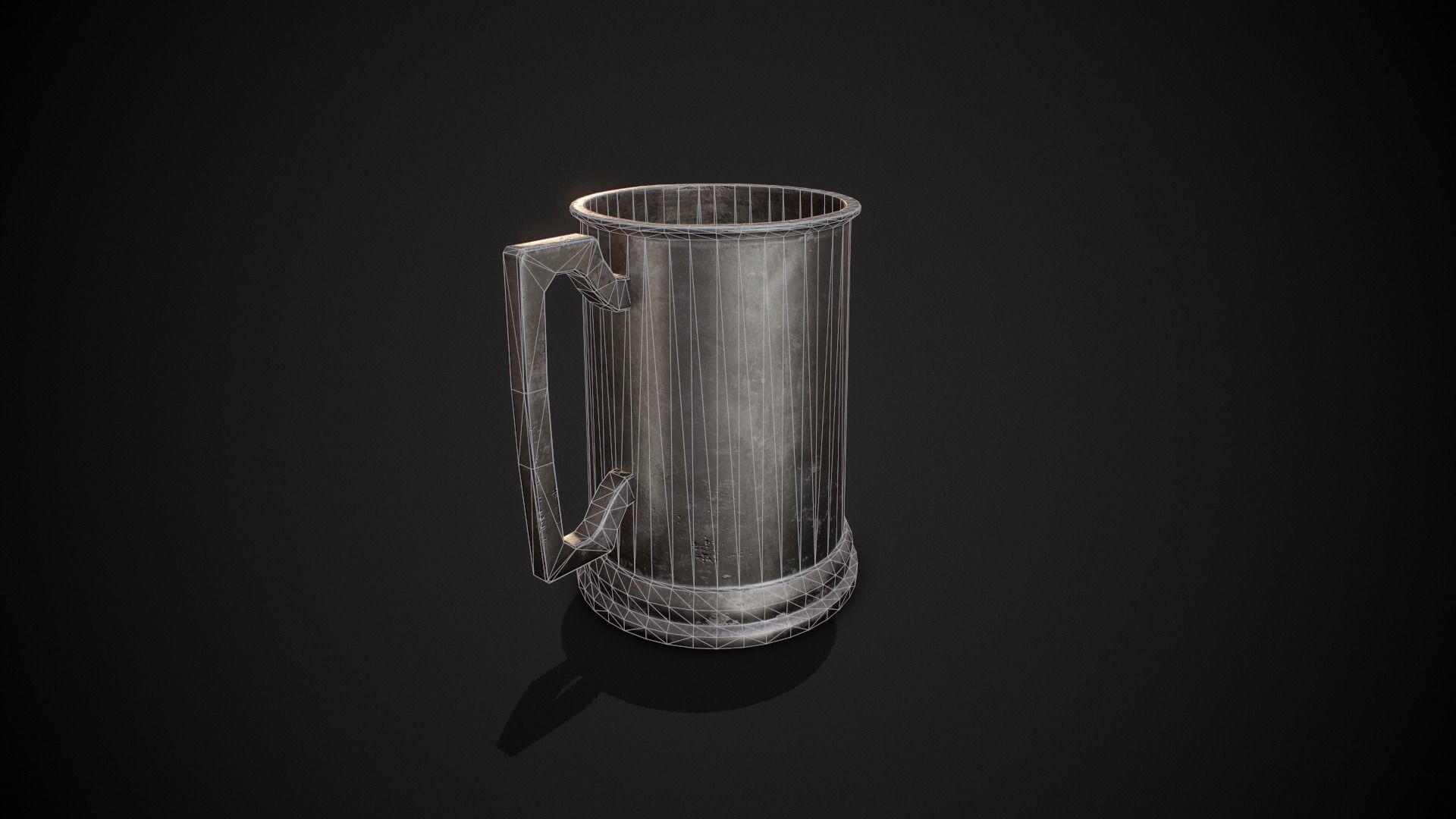 PBR Old Tankards Low-poly 3D model_8