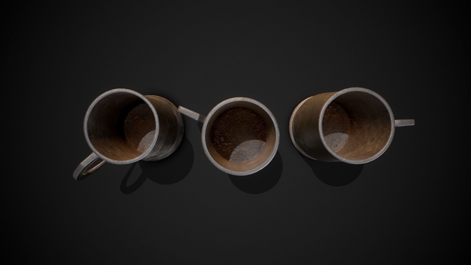 PBR Old Tankards Low-poly 3D model_2