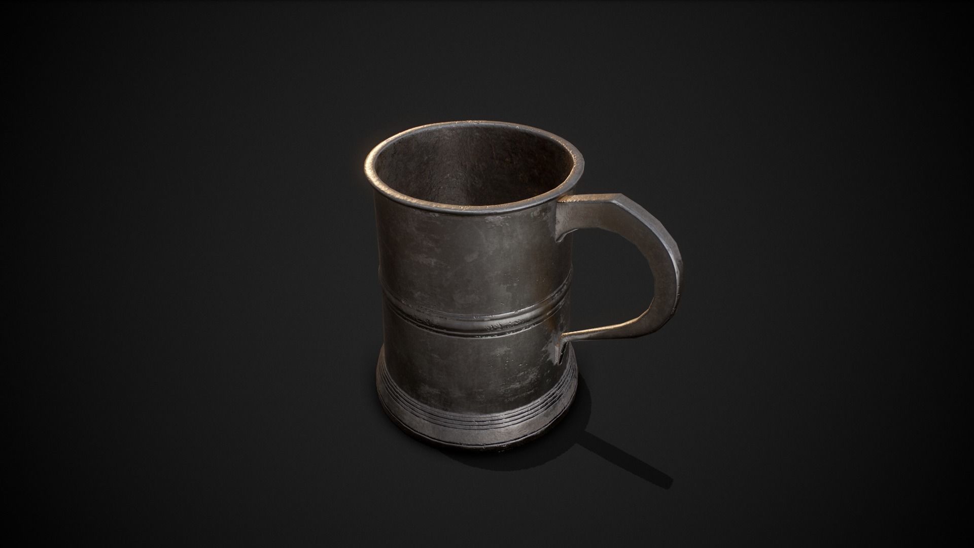 PBR Old Tankards Low-poly 3D model_5