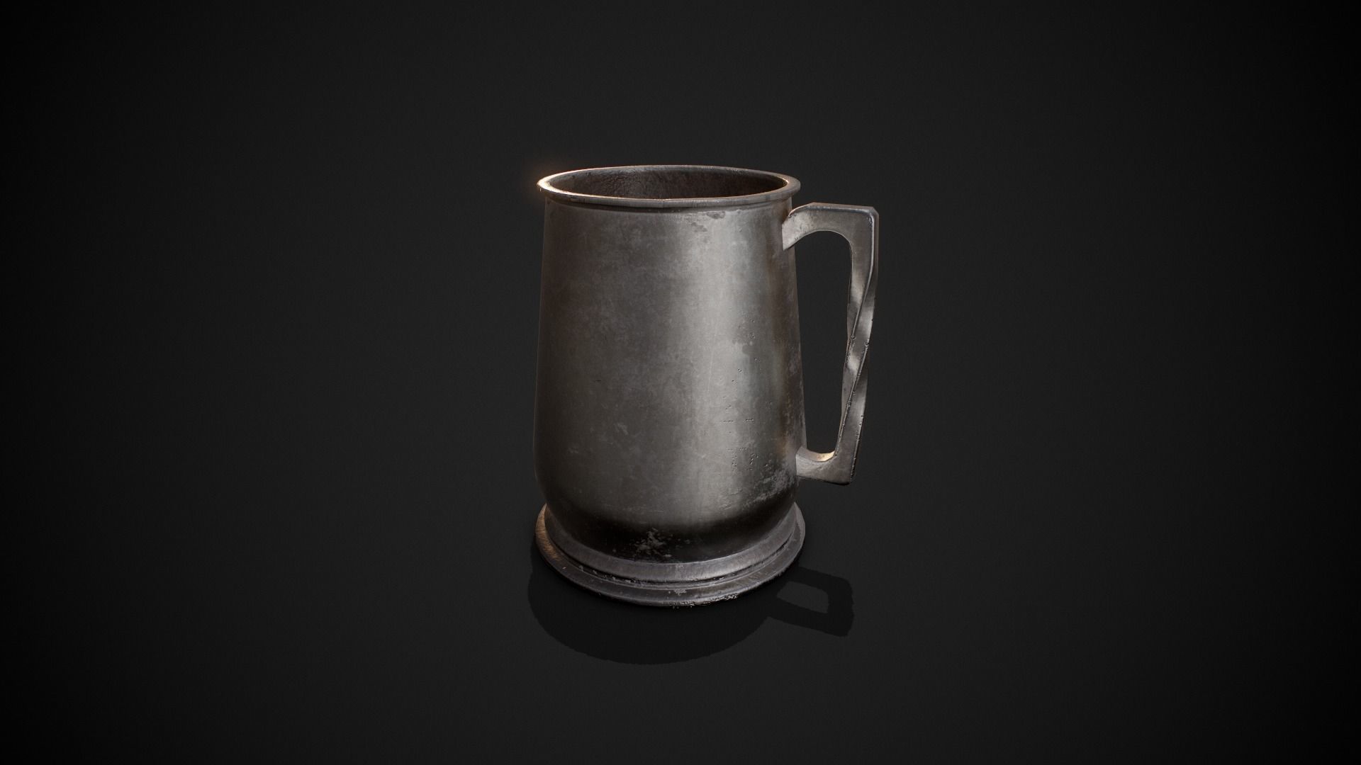 PBR Old Tankards Low-poly 3D model_9