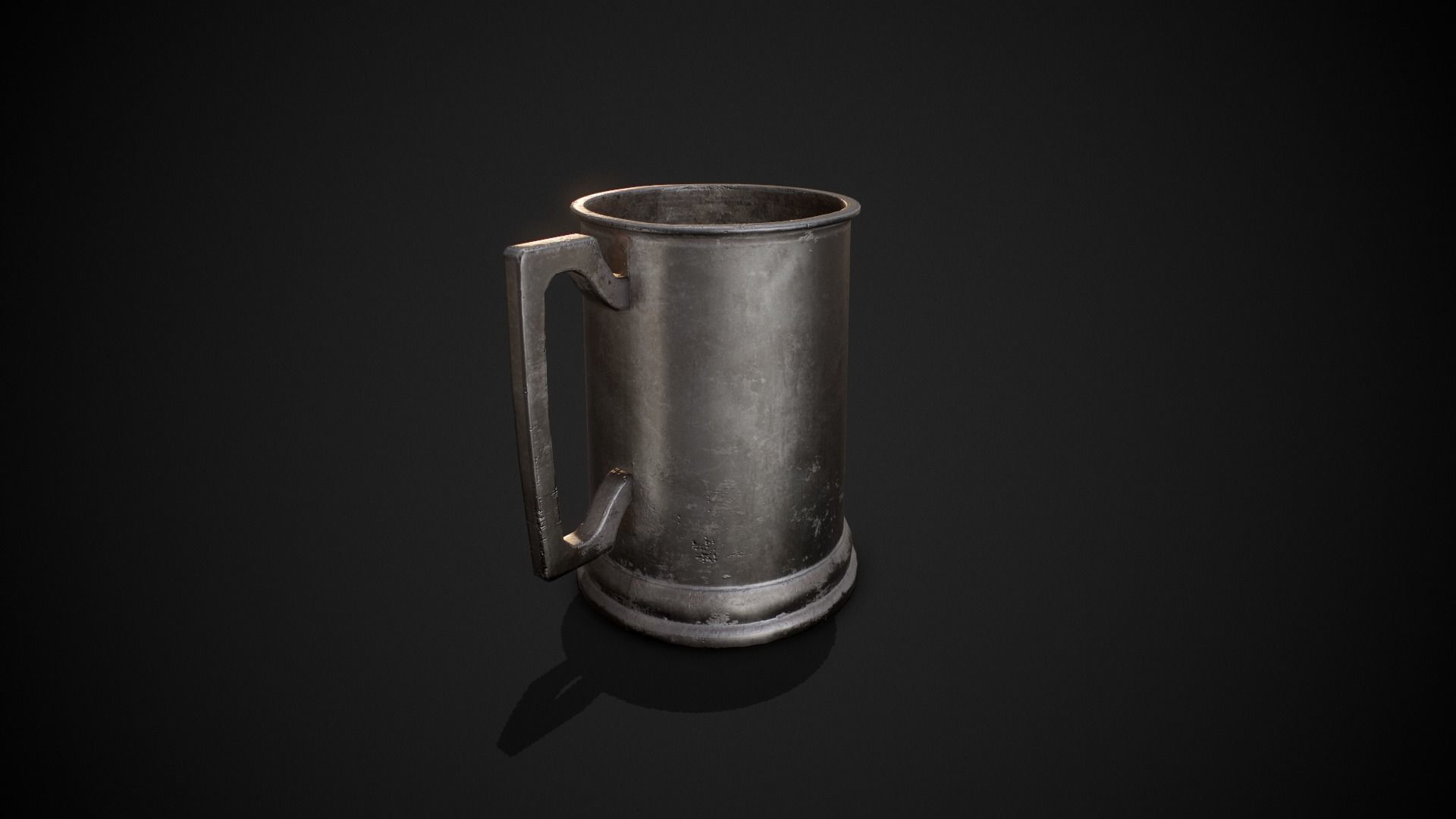 PBR Old Tankards Low-poly 3D model_7