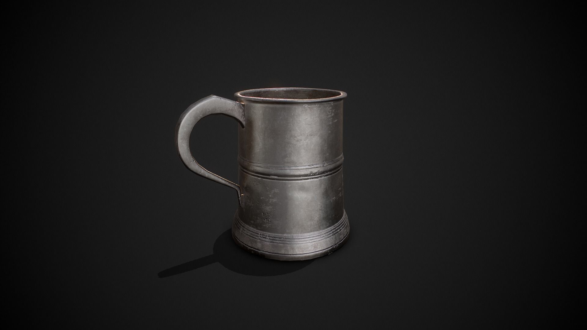 PBR Old Tankards Low-poly 3D model_6