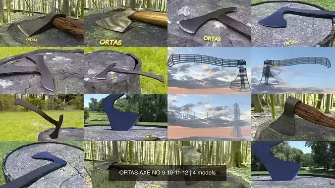 ORTAS AXE NO 9-10-11-12 3D Model Collection