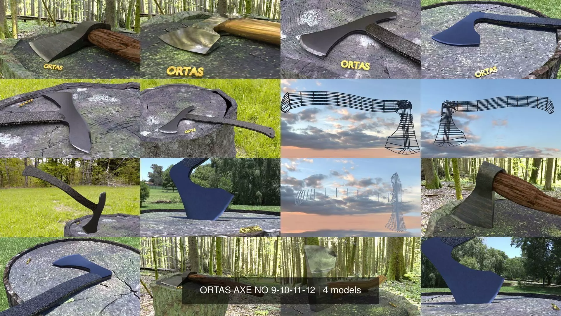ORTAS AXE NO 9-10-11-12 3D Model Collection_0