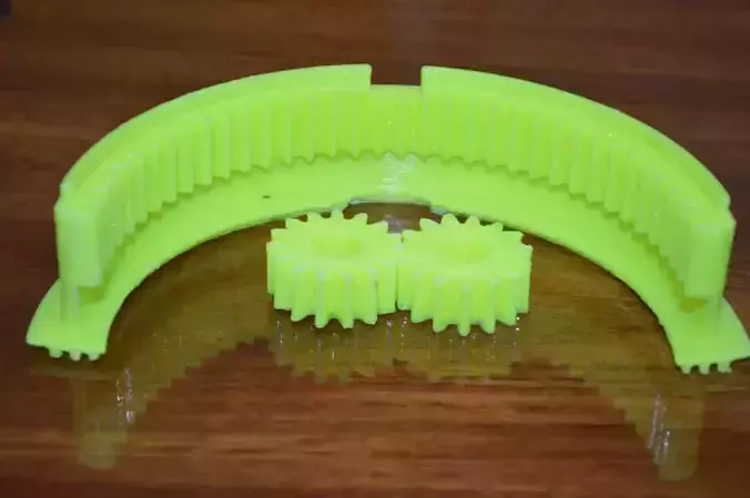 Gear and crescent trapeze wipers Mercedes W140 W202 W210 3D print model