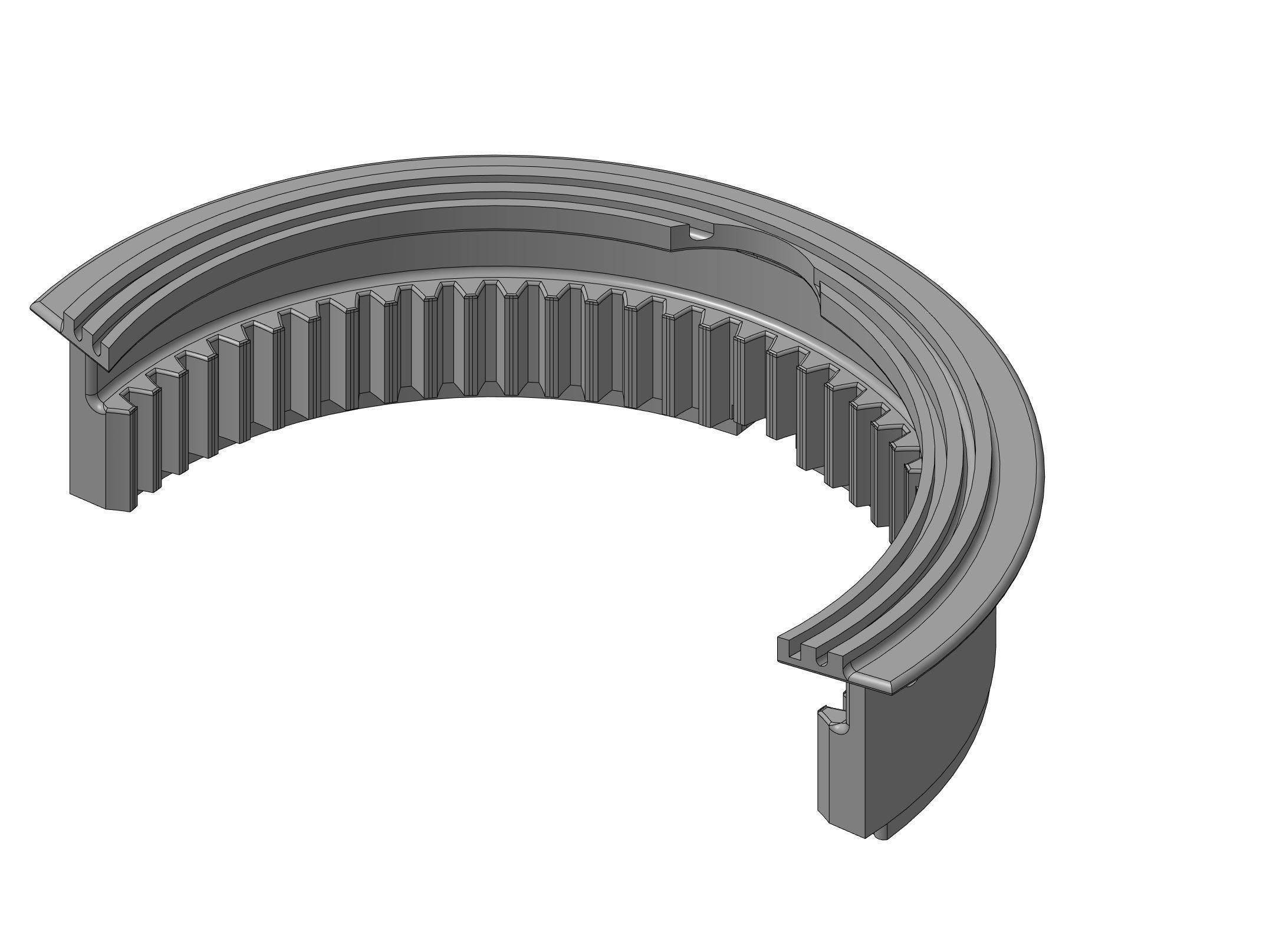 Gear and crescent trapeze wipers Mercedes W140 W202 W210 3D print model_9