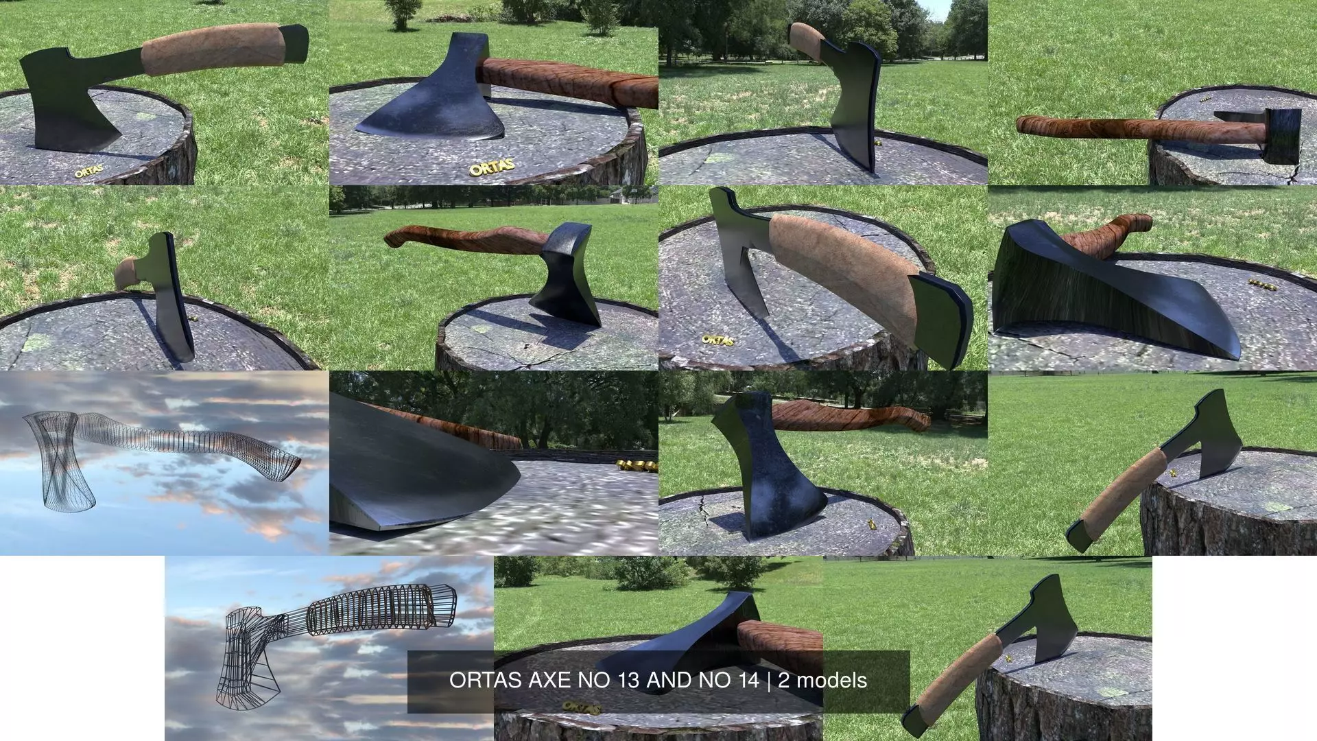 ORTAS AXE NO 13 AND NO 14 3D Model Collection_0