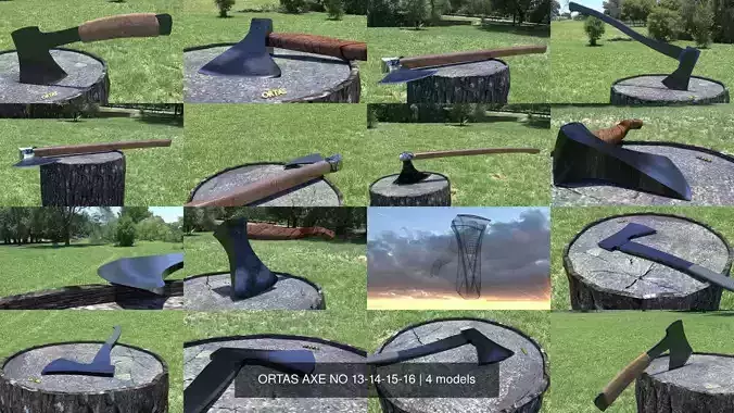 ORTAS AXE NO 13-14-15-16 3D Model Collection