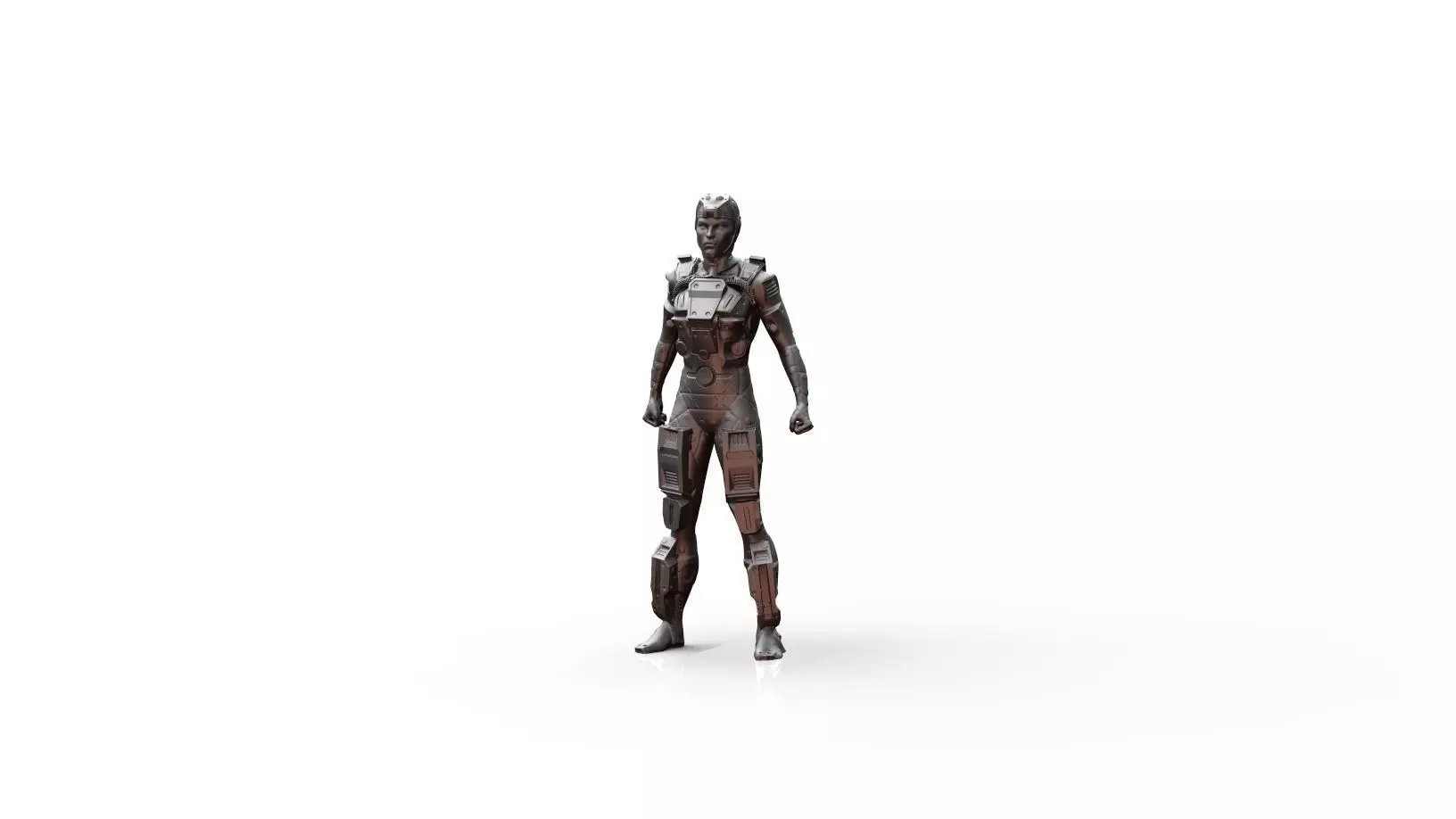 Sci Fi Futuristic Pilot Female Character 3D print model_0