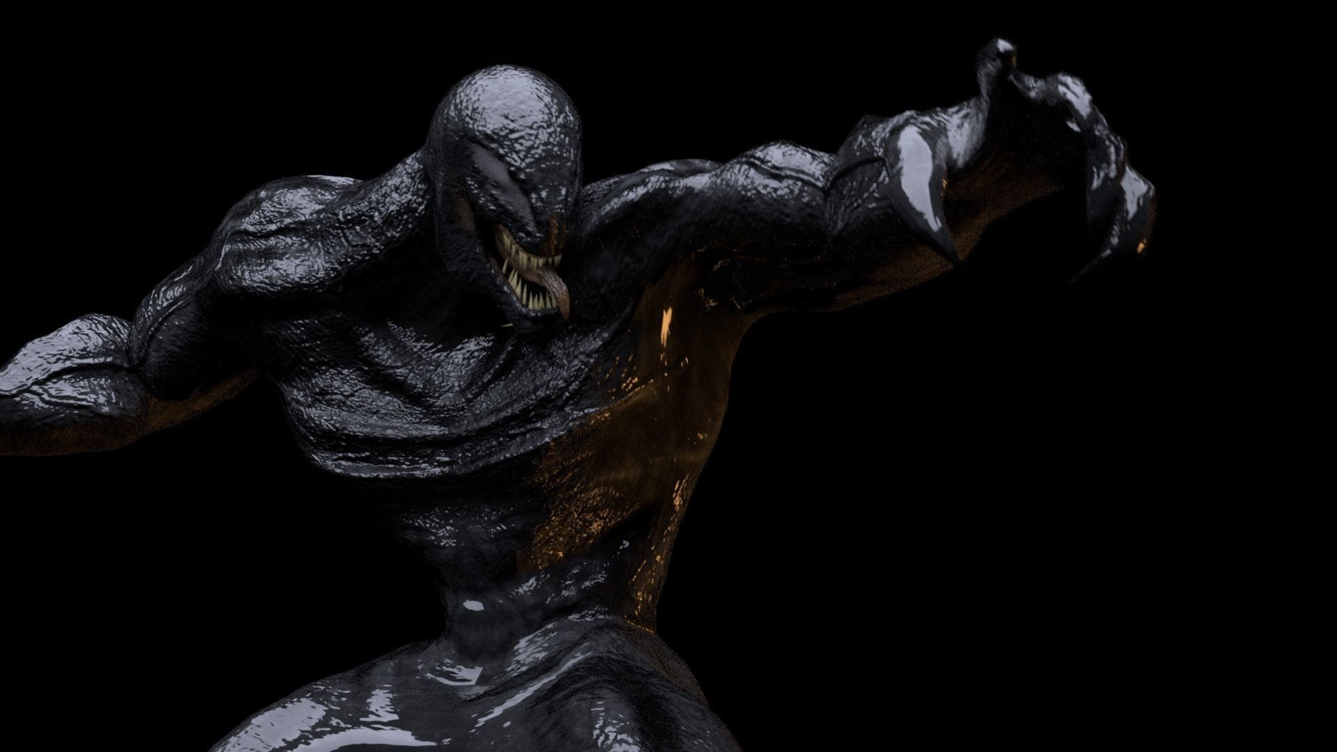 Riot Venom 2018 inspired model Rigged and Animated Low-poly 3D model_3