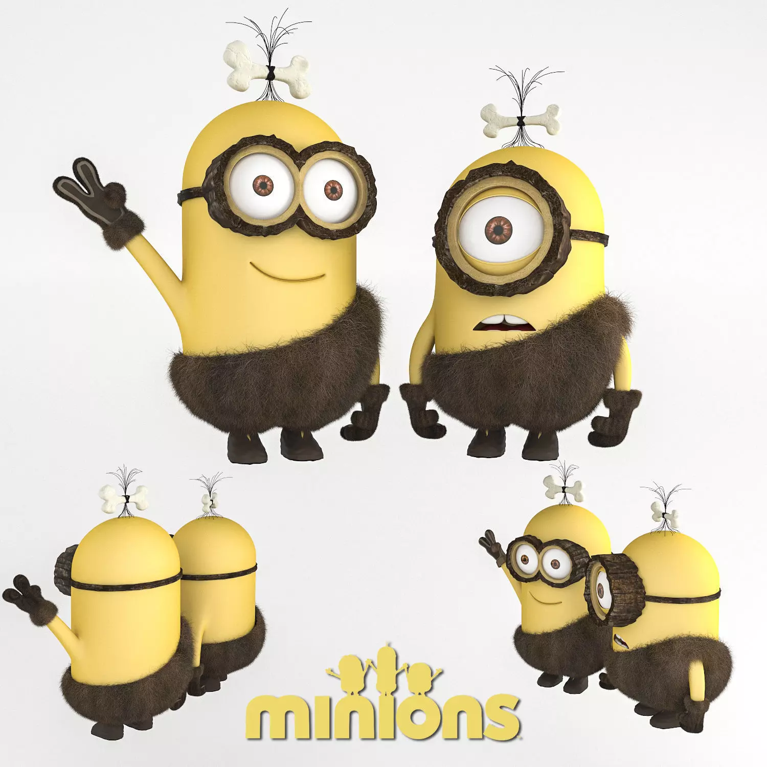 minion Stone Age 3D model_0