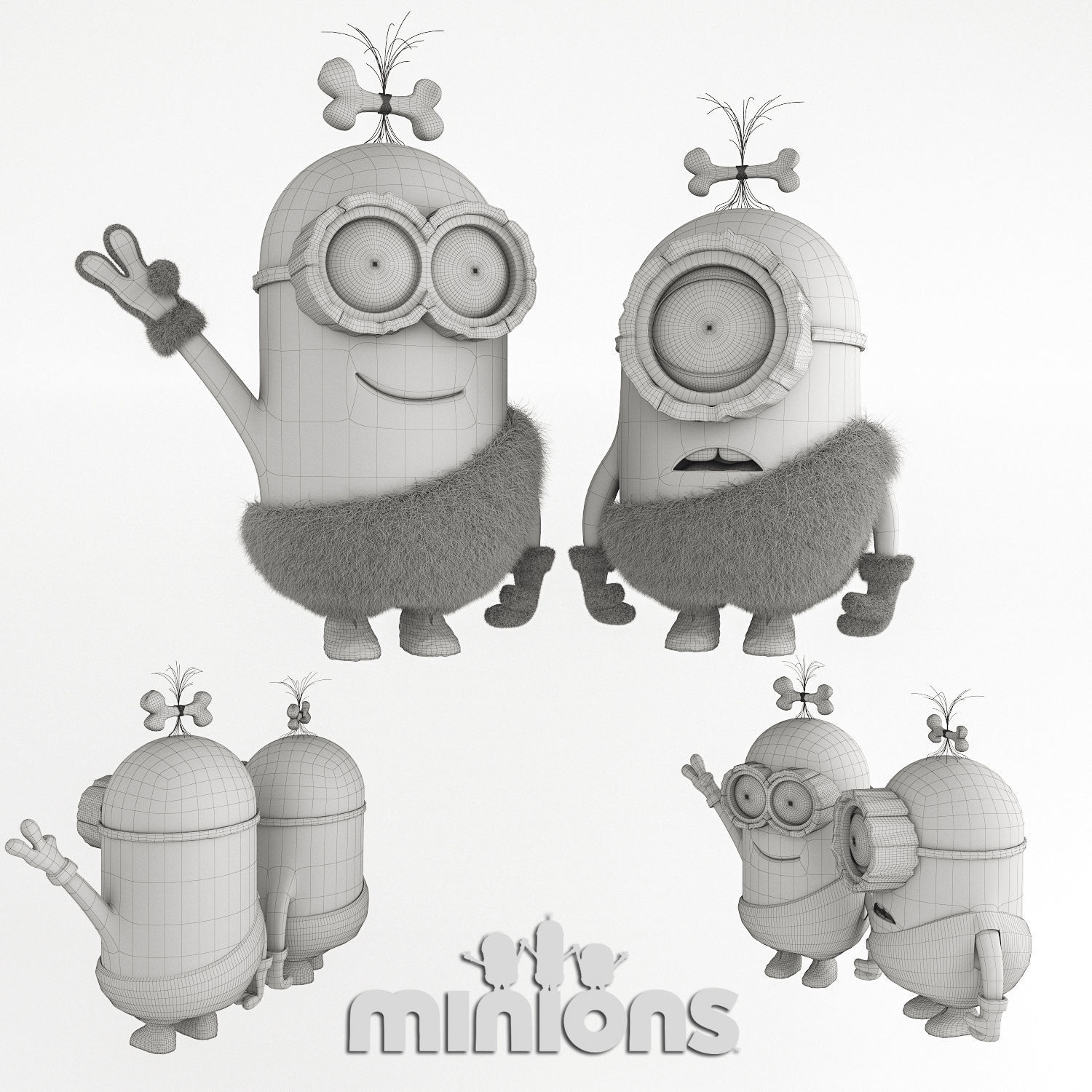 minion Stone Age 3D model_1