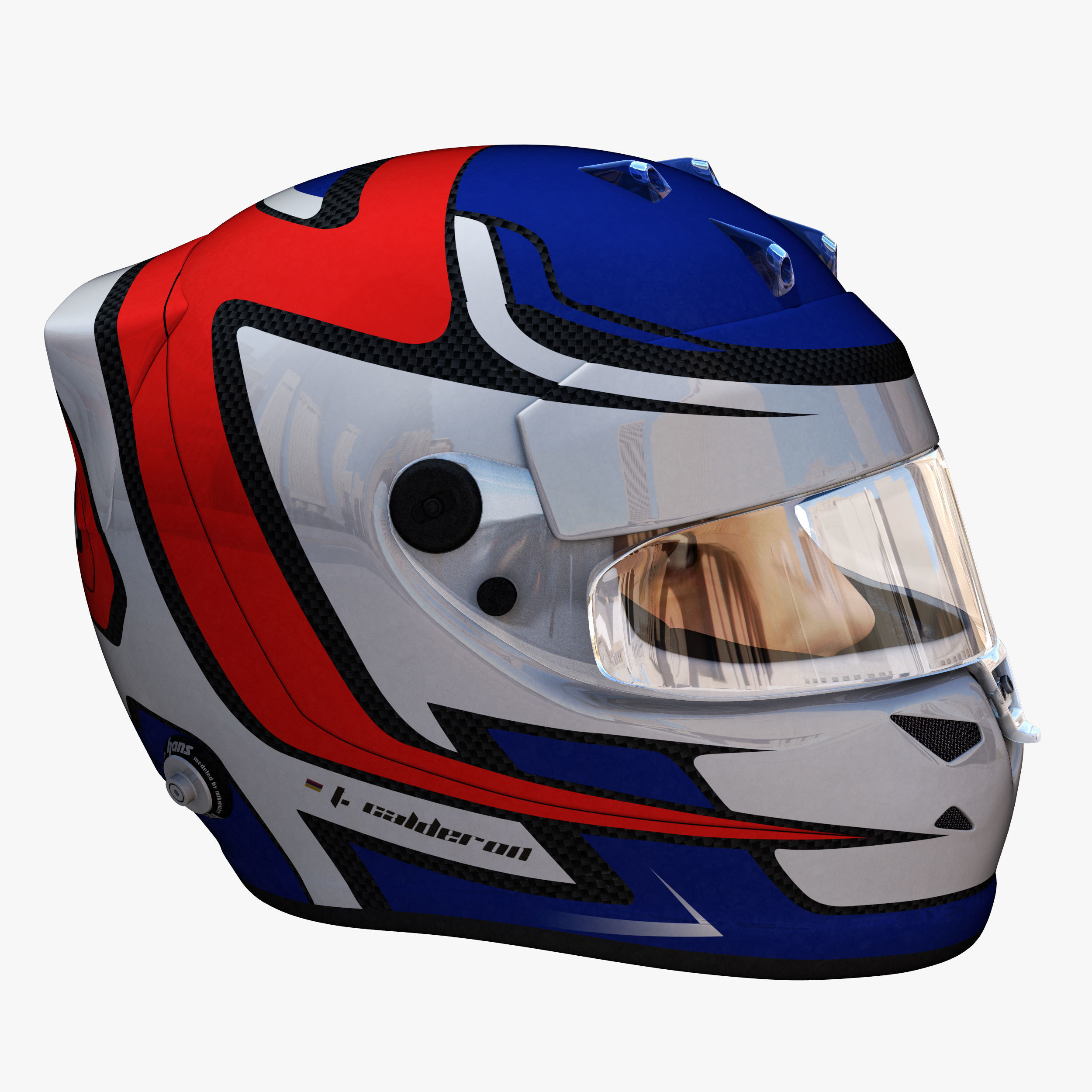 Calderon helmet 2018 Low-poly 3D model_6