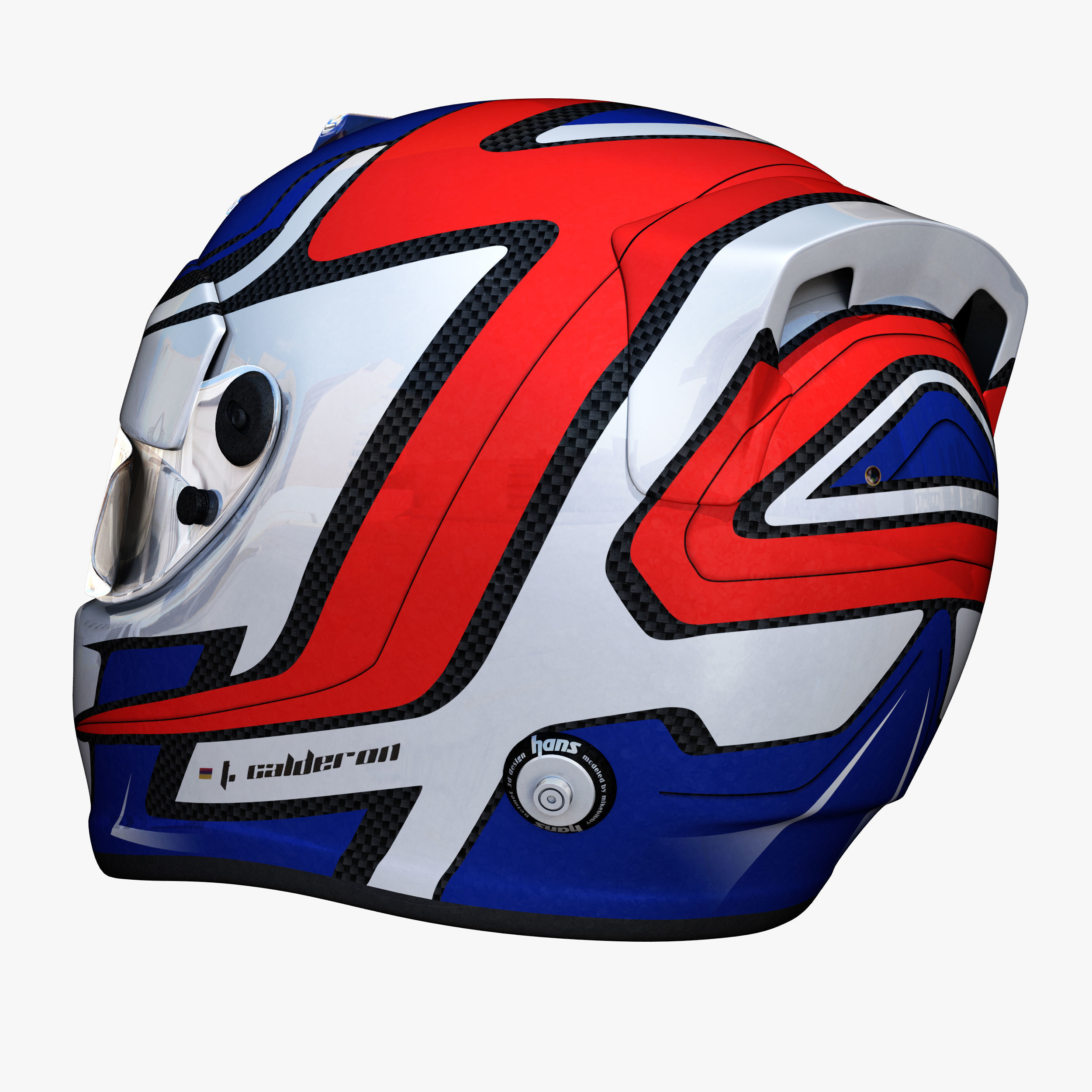 Calderon helmet 2018 Low-poly 3D model_8