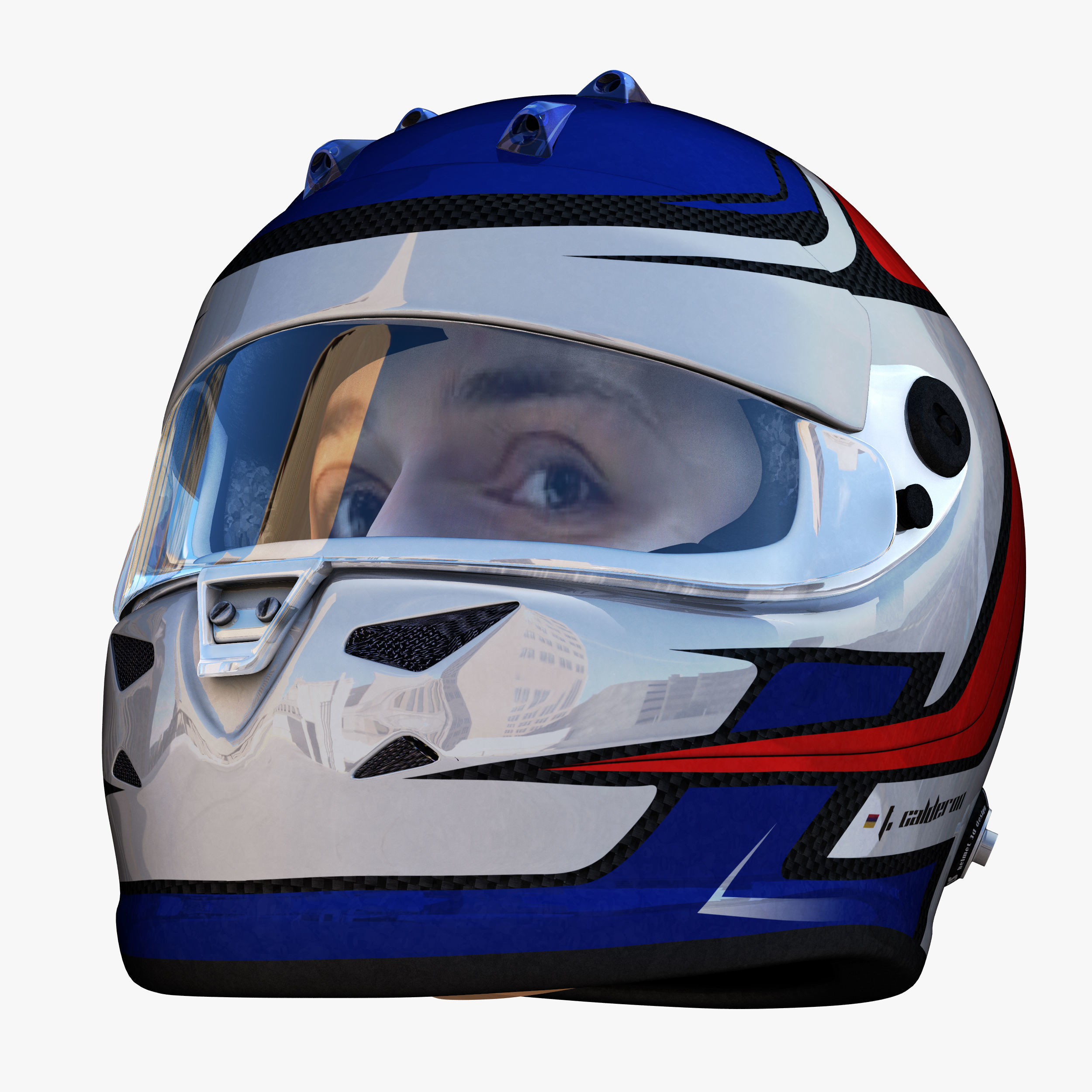 Calderon helmet 2018 Low-poly 3D model_9