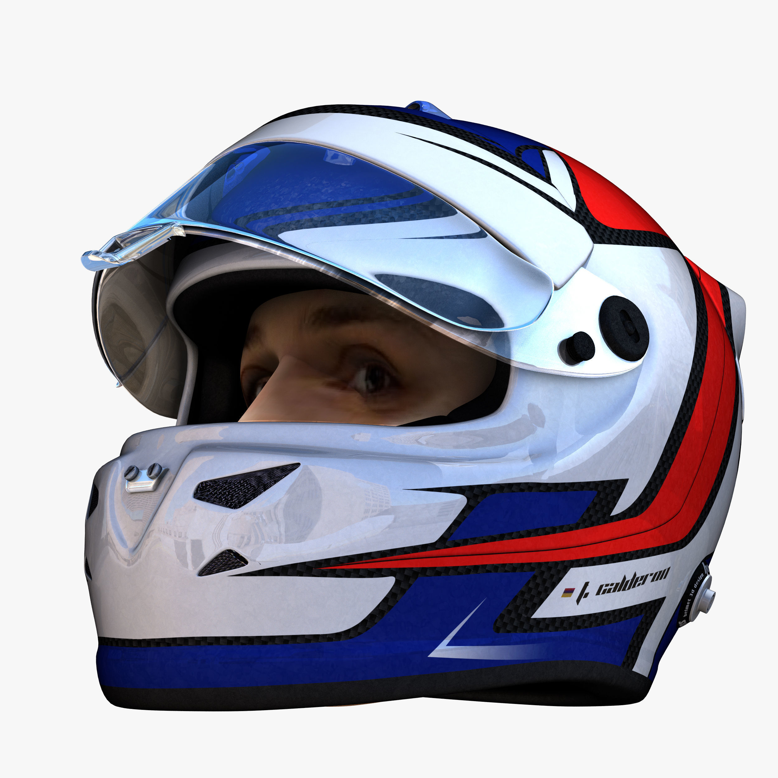 Calderon helmet 2018 Low-poly 3D model_7