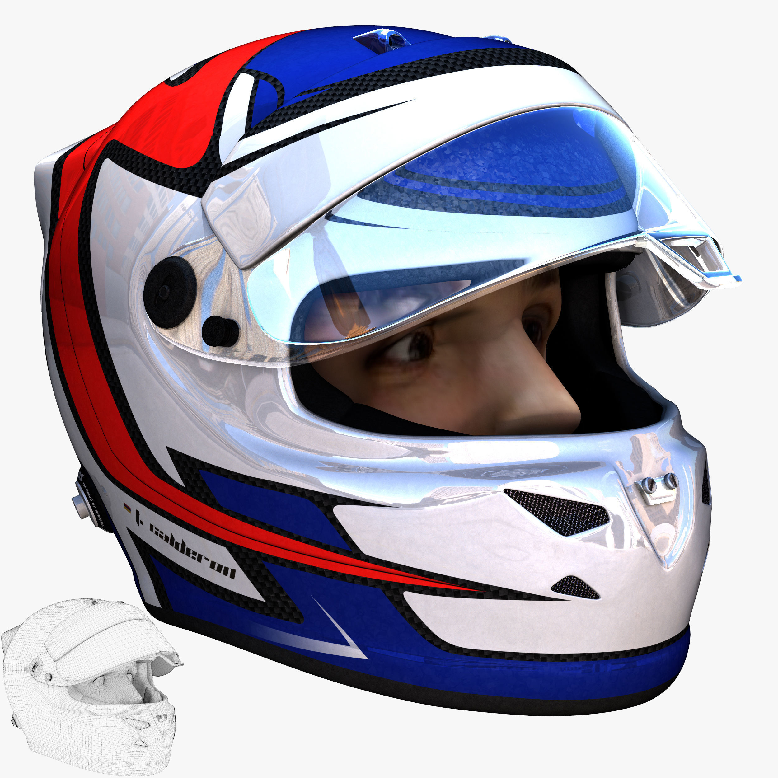Calderon helmet 2018 Low-poly 3D model_4