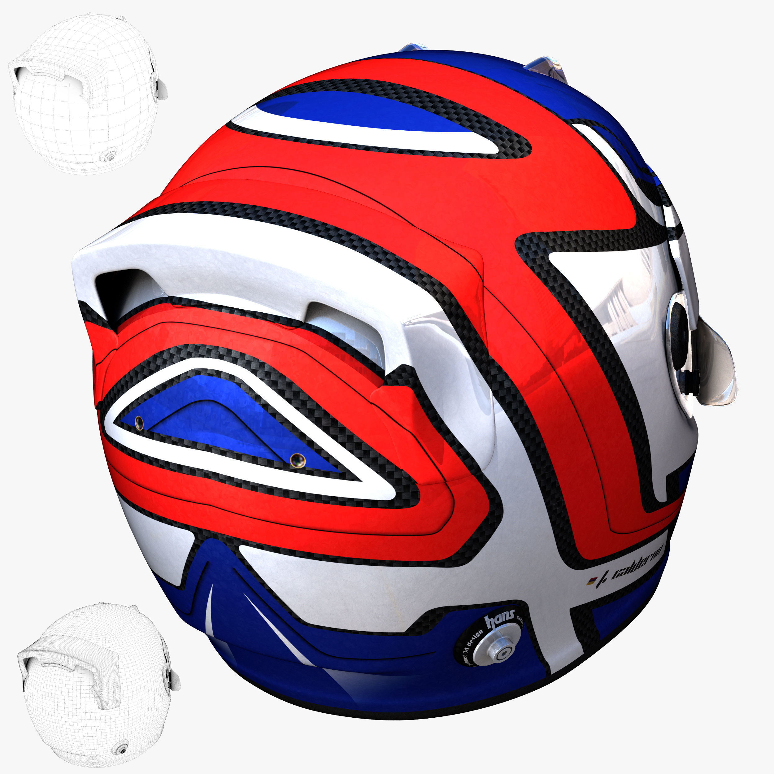 Calderon helmet 2018 Low-poly 3D model_5