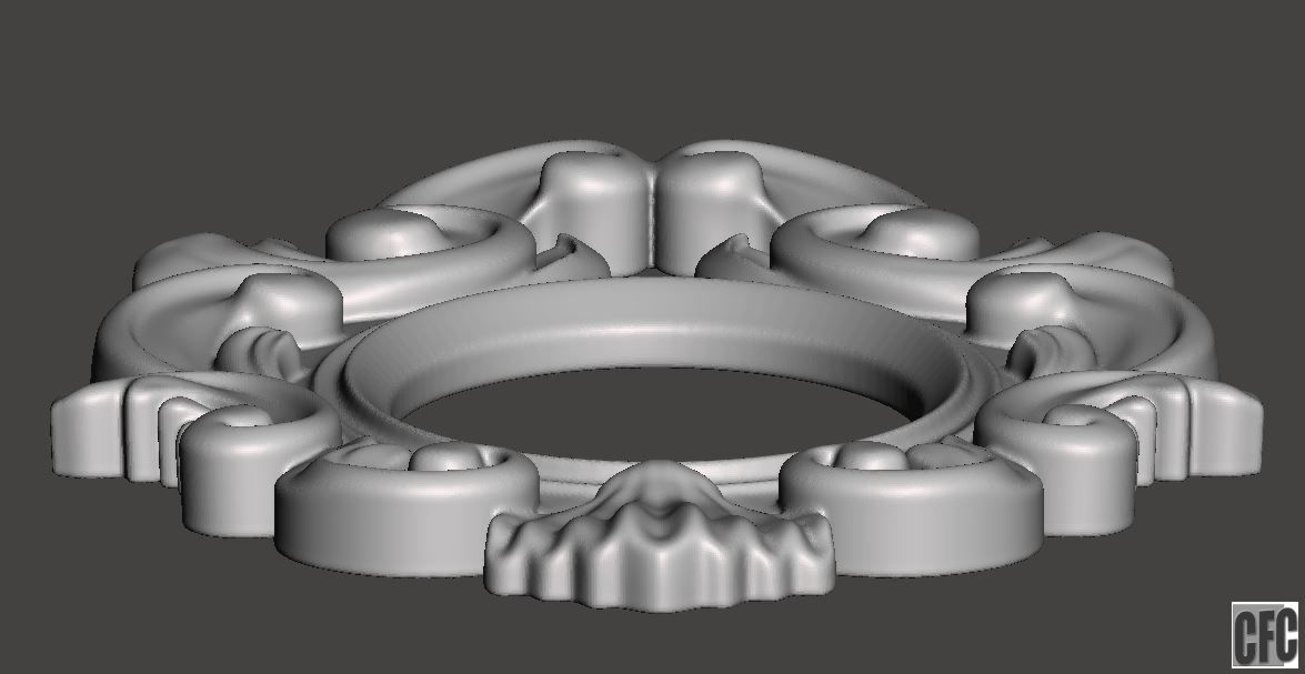 Frame for mirrors or pictures - 3d model for CNC 3D print model_7