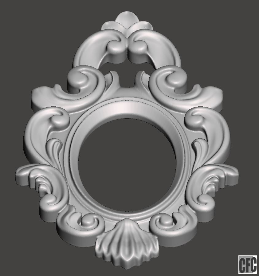 Frame for mirrors or pictures - 3d model for CNC 3D print model_2