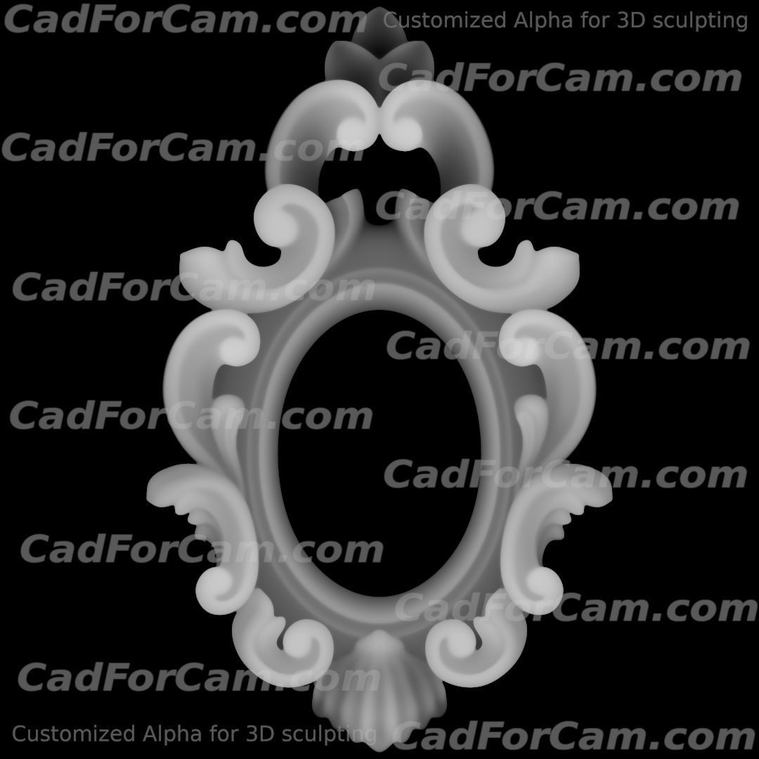 Frame for mirrors or pictures - 3d model for CNC 3D print model_18