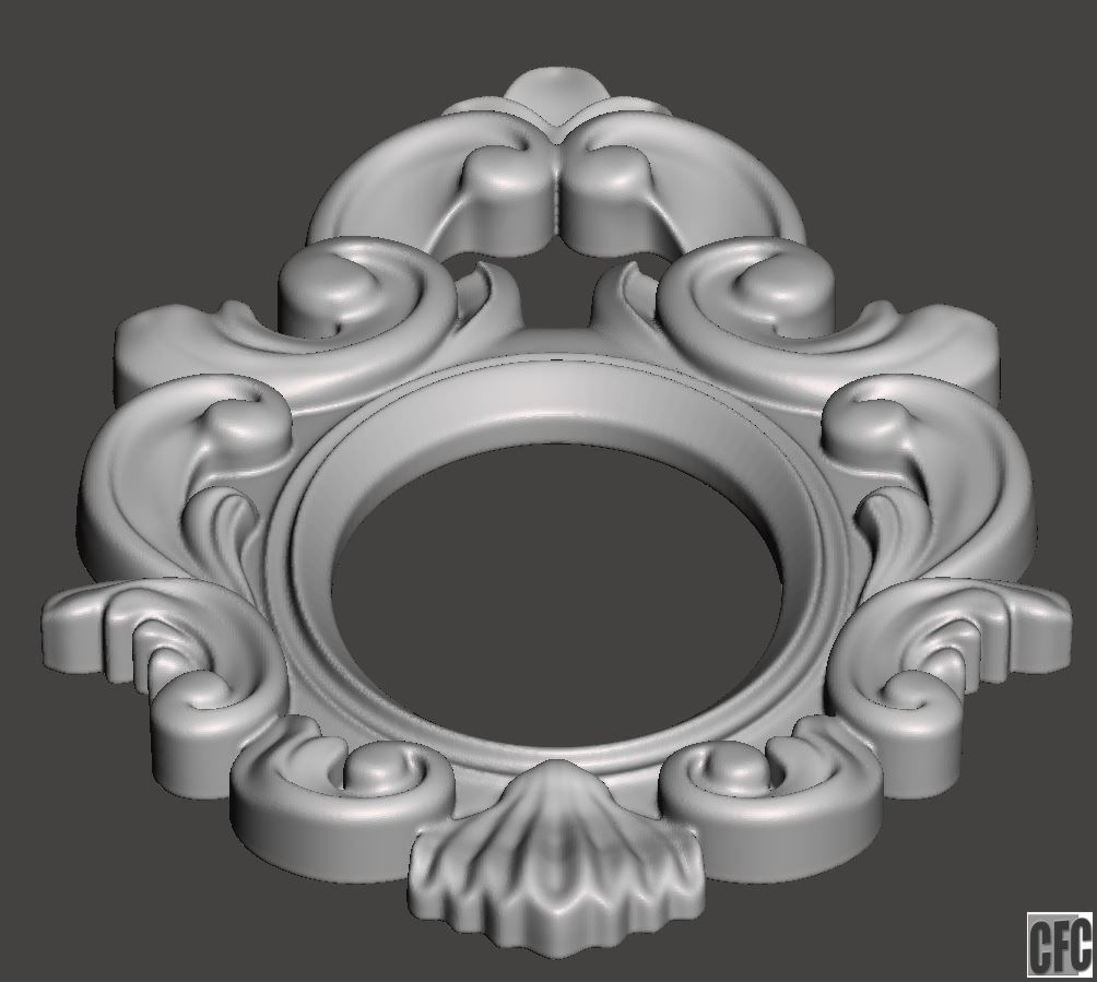 Frame for mirrors or pictures - 3d model for CNC 3D print model_3