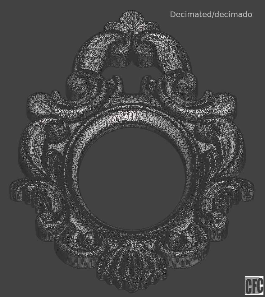 Frame for mirrors or pictures - 3d model for CNC 3D print model_24