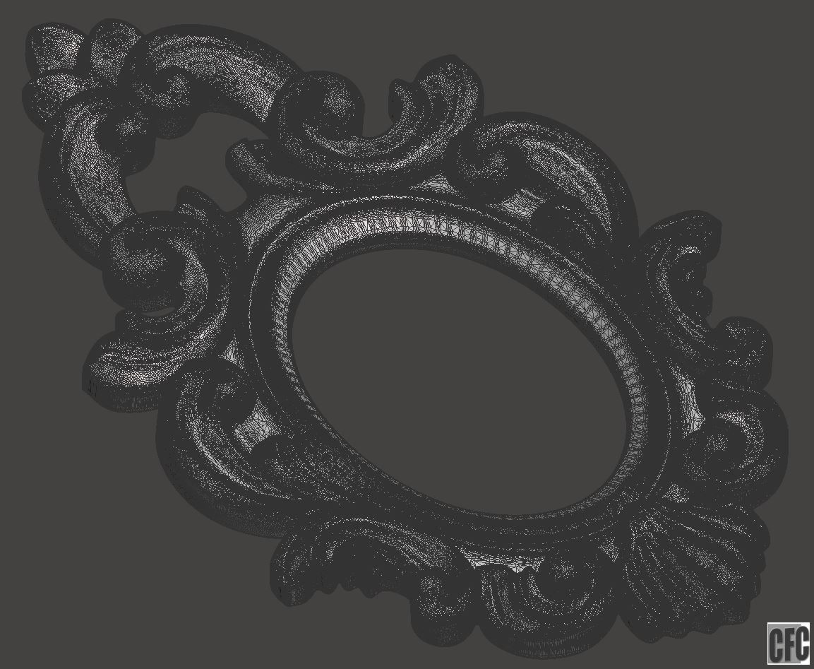 Frame for mirrors or pictures - 3d model for CNC 3D print model_12