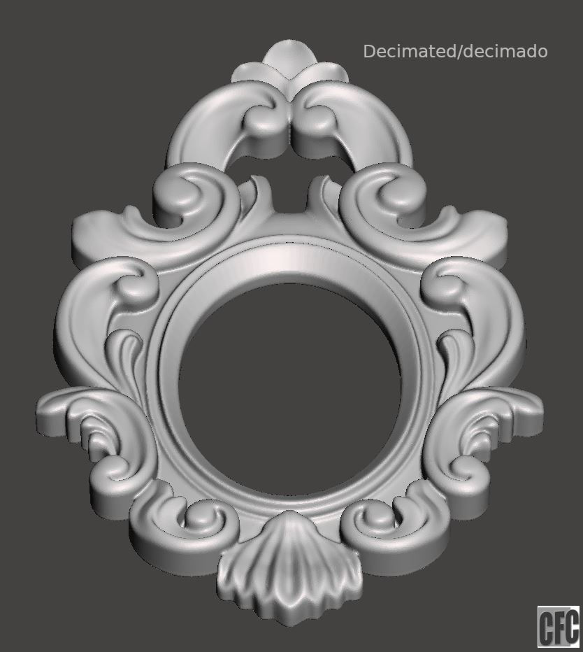 Frame for mirrors or pictures - 3d model for CNC 3D print model_19