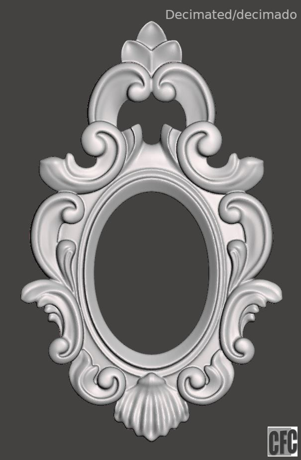 Frame for mirrors or pictures - 3d model for CNC 3D print model_20