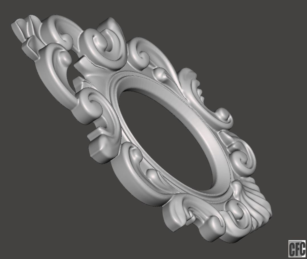 Frame for mirrors or pictures - 3d model for CNC 3D print model_6
