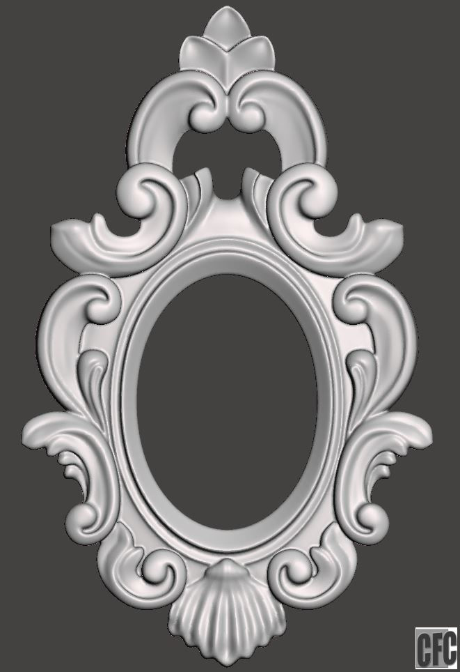 Frame for mirrors or pictures - 3d model for CNC 3D print model_1