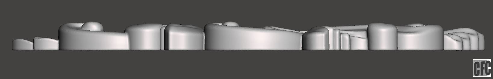 Frame for mirrors or pictures - 3d model for CNC 3D print model_10