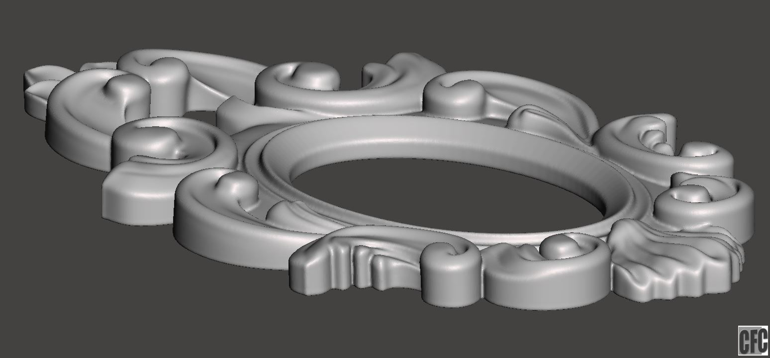 Frame for mirrors or pictures - 3d model for CNC 3D print model_8