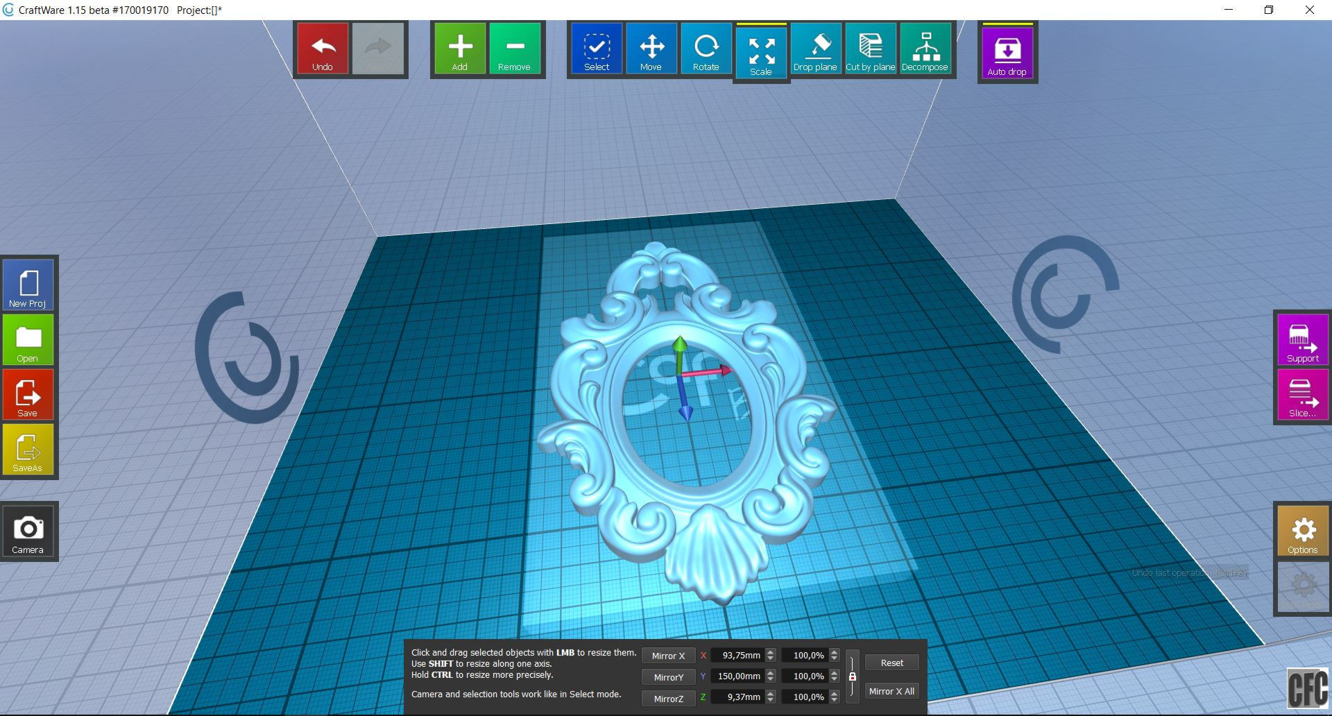 Frame for mirrors or pictures - 3d model for CNC 3D print model_16