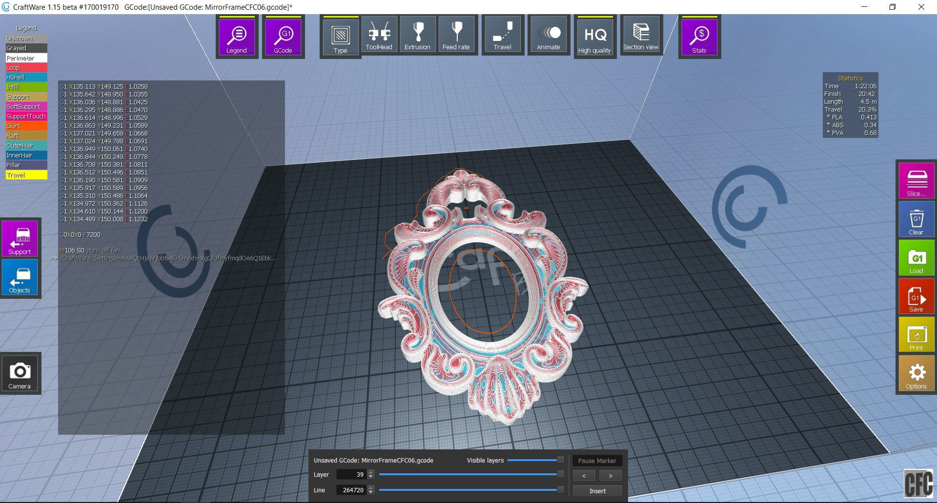 Frame for mirrors or pictures - 3d model for CNC 3D print model_17