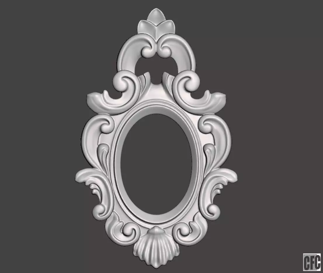 Frame for mirrors or pictures - 3d model for CNC 3D print model_0
