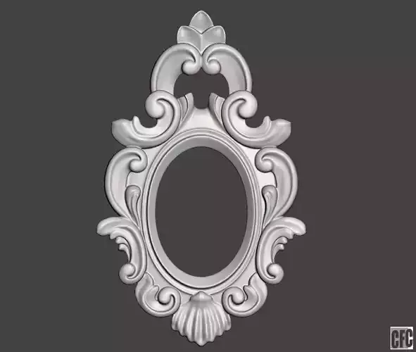 Frame for mirrors or pictures - 3d model for CNC 3D print model