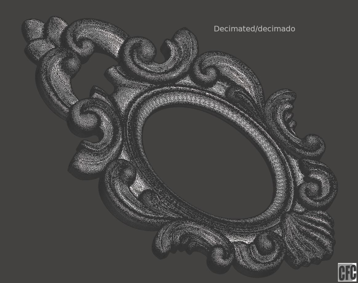 Frame for mirrors or pictures - 3d model for CNC 3D print model_23