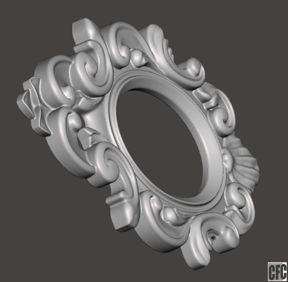 Frame for mirrors or pictures - 3d model for CNC 3D print model_4
