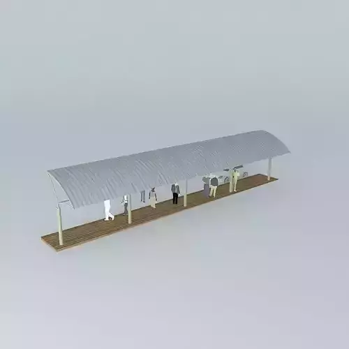Bus stop sunshade 3D model