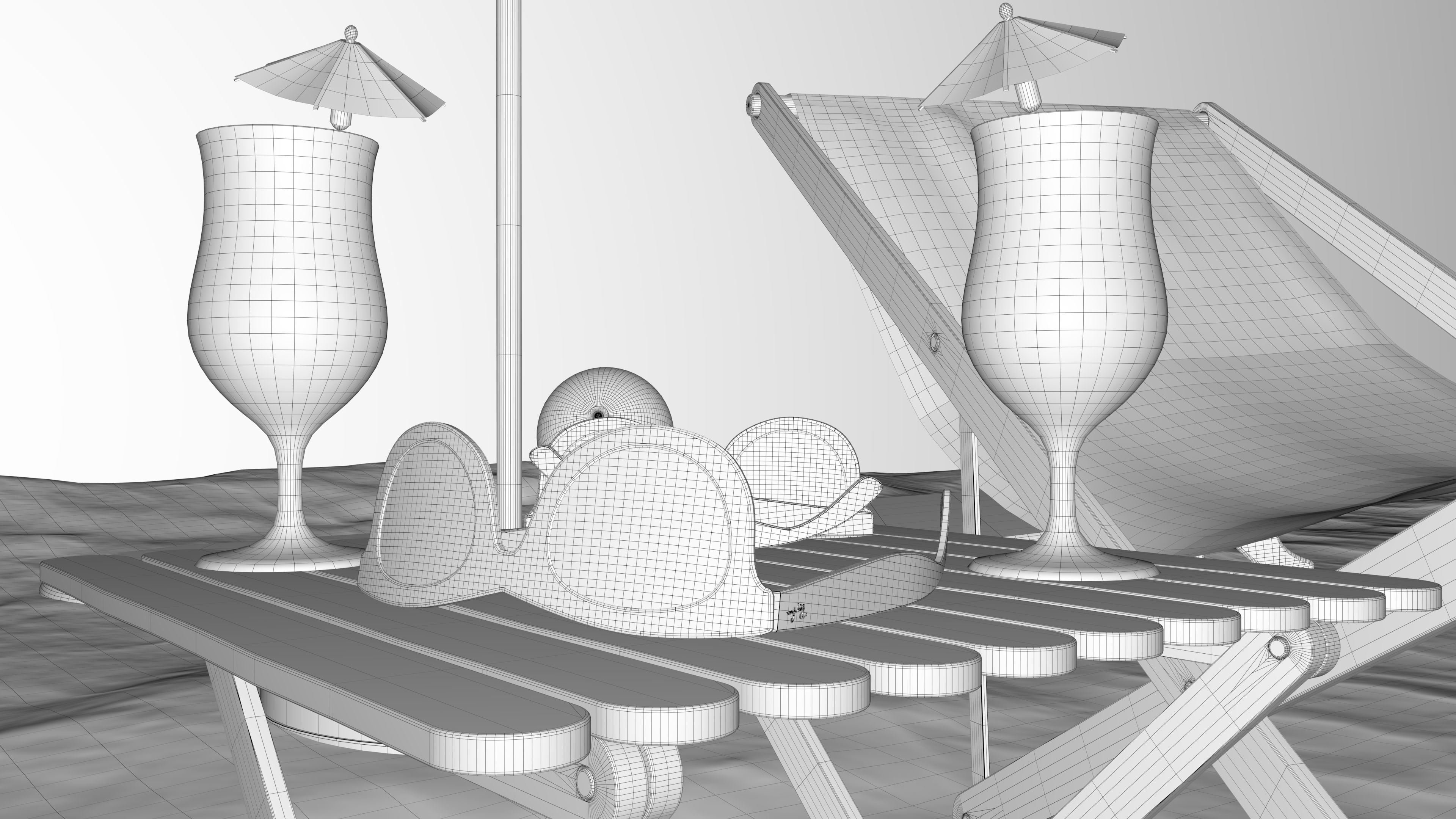 The Beach ring and ball 3D model_19