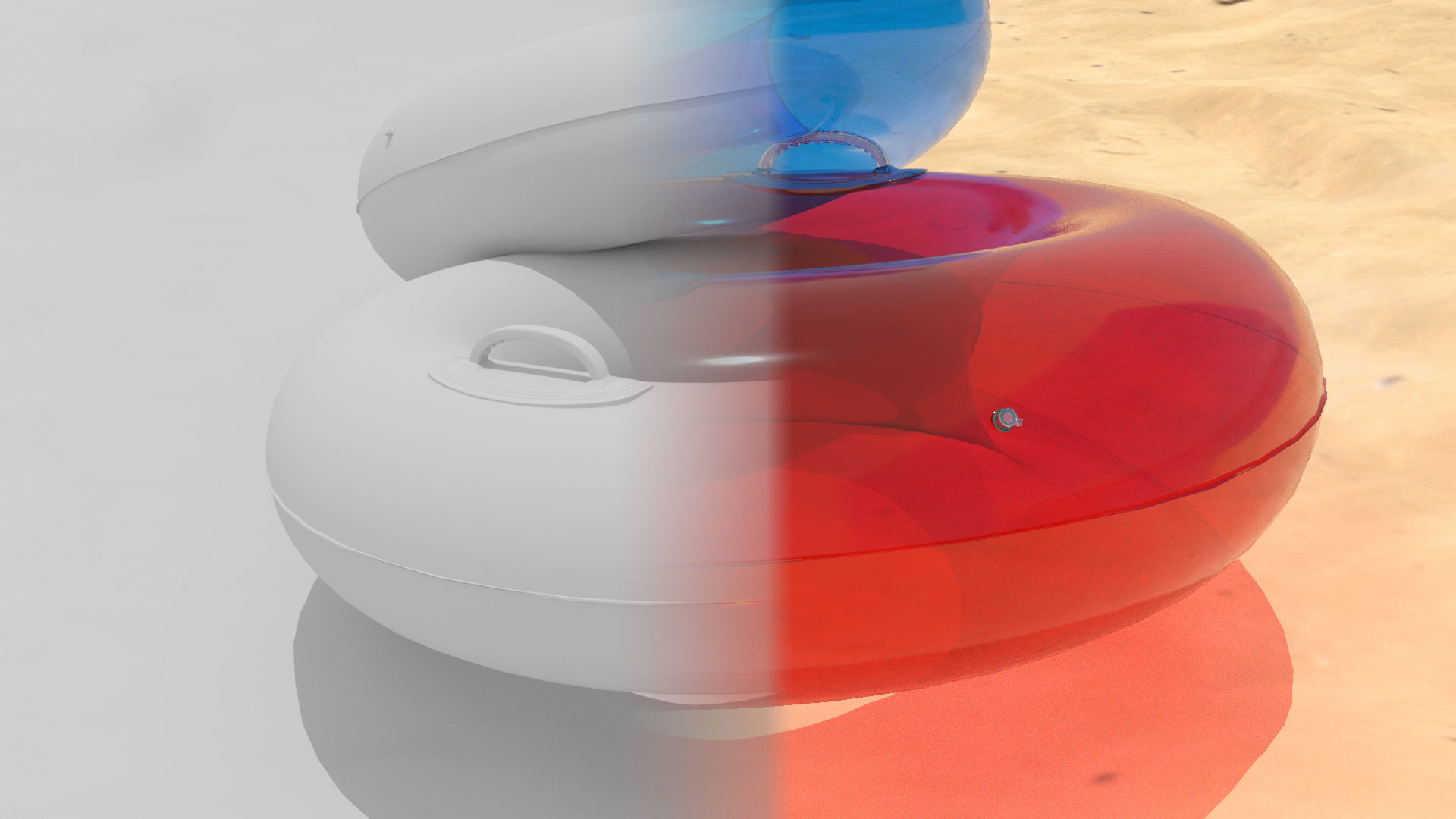 The Beach ring and ball 3D model_16