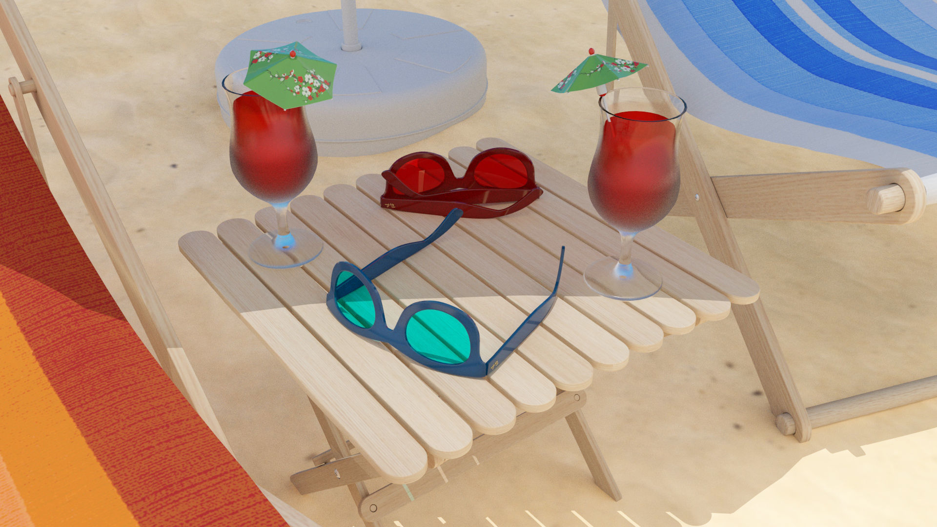 The Beach ring and ball 3D model_13